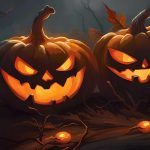 jack-o'-lanterns showing off the orange of Halloween